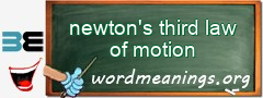 WordMeaning blackboard for newton's third law of motion